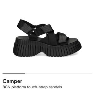 Camper Black Platform Sandals